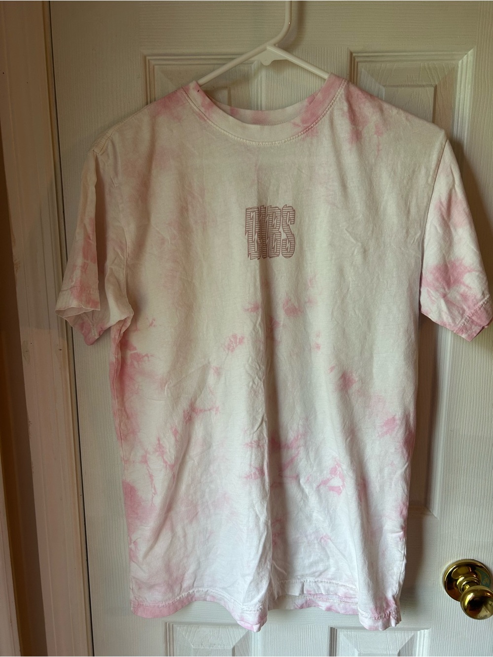 Dibs Tie-Dye White & Pink Graphic Tee